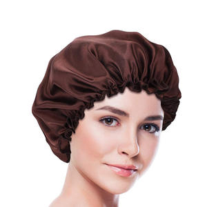 ホットセール女性用格安サテン睡眠夜無地サテンボンネットケモキャップサテンシャワーボンネット女性用 - Product Image 2