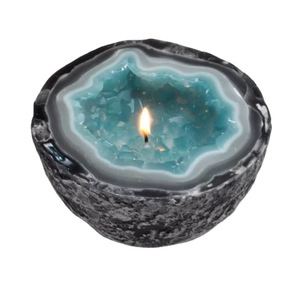 Cristalli di resina e pietre curative di cristallo contenitore di candela con cristalli all'interno per calmare la meditazione - Product Image 5