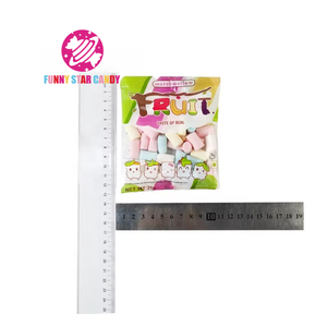 Deliciosa mezcla de frutas sabor dulce algodón de azúcar Halal Snack colorido corto <span class=keywords><strong>Mini</strong></span> Twist suave malvavisco - Product Image 4