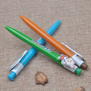 Stylo plastique coréen, mignon avec pince personnalisée, Kawaii Lapiceros, 1 pièce