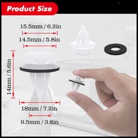 Clips de fixation pour panneau de garniture de porte de voiture en plastique QGZ120 pour E87 E36 E90 E91 F20 OE51418224781