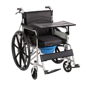 Steel Pipe Foldable Seat Adjustable Wheelchair