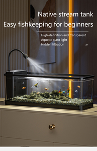 <span class=keywords><strong>Aquarium</strong></span> écologique pour l'aménagement paysager domestique, réservoir de poissons en plastique transparent, <span class=keywords><strong>aquarium</strong></span> en acrylique de bureau avec filtre latéral - Product Image 2