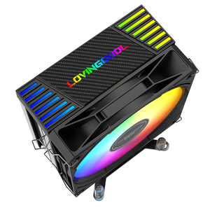 Lovinglcool 120mm <span class=keywords><strong>CPU</strong></span> làm mát không khí 4 ống dẫn nhiệt đầy màu sắc ánh sáng tùy chỉnh Bộ xử lý Quạt làm mát 3pin AM4 AM5 lga1700 Quạt làm mát - Product Image 3