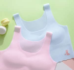 Sujetador personalizado para niñas 616 #, gran oferta, sujetador de estudiante de seda de hielo sin costuras <span class=keywords><strong>en</strong></span> sus años de formación, ropa interior fina y cómoda para niñas - Product Image 1