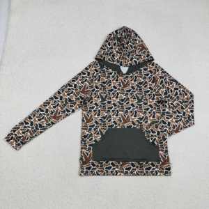 BT1471 RTS Western Grey Cartoon Print 100% Cotton Spring Digital Printing 2 Pcs Adult Men's Hoodie T-<b>Shirt</b> - Product Image 4