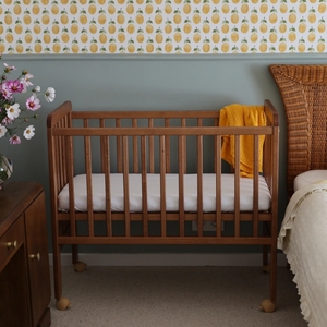 Cunas funcionales de madera Vintage para bebé niña, cuna ajustable de madera Natural para bebé para Hotel en casa - Product Image 6