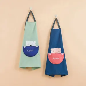 2024 New Cartoon Apron Waterproof Home Kitchen Skirt Cooking Oil-proof Overalls Men And Women Japanese Fashion Waist
