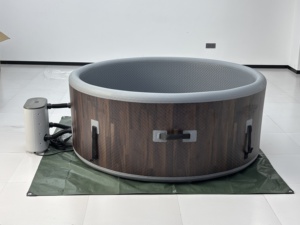 Bain à remous <span class=keywords><strong>gonflable</strong></span> d'extérieur pour 2 à 6 personnes, <span class=keywords><strong>spa</strong></span> à bulles massantes pour la détente dans la cour ou le jardin - Product Image 2