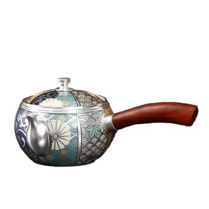Silver Plated Hand Painted Teapot With Lid Chinese Style Single Handle Tea Pot High <b>Temperature</b> Resistant For Brewing Tea - Product Image 5