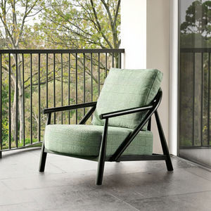 Wabi-sabi/japandi/nordique nordique minimaliste loisirs concepteur tissu chaise chaise longue cadre en bois confortable <span class=keywords><strong>fauteuil</strong></span> de loisirs - Product Image 4