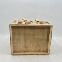 TF- GGB11 Vente en gros en bois décoratif Noël nouveau bébé bambou tissé garniture emballage panier pour tissé en vrac boîte Cadeau panier