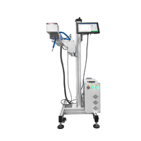 Machine de marquage laser à fibre en ligne 30w 50w Imprimante laser de code de lot de date pour boîtes d'emballage Câble Fil Pp Pe Pvc Tube