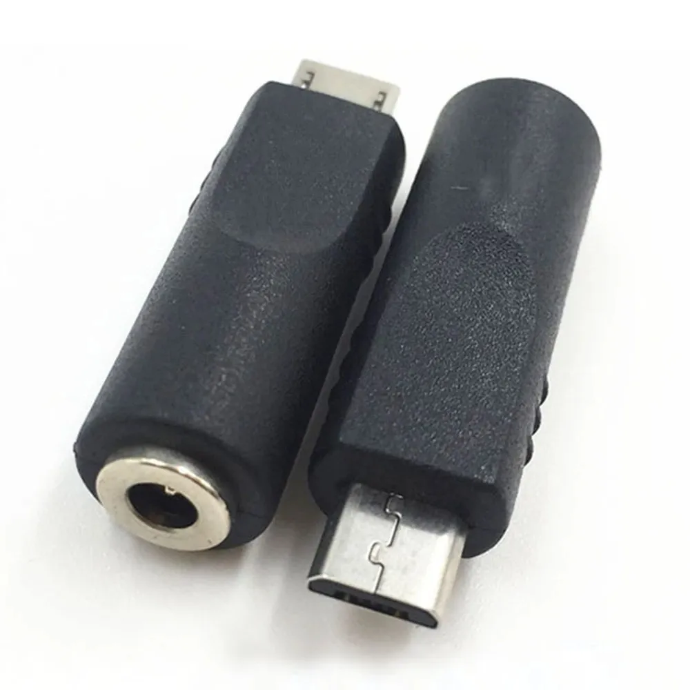 Adaptador de conector de corriente continua, conector hembra de 3,5x1,1mm a Micro USB macho, para enrutador MP3 y MP4 de teléfono