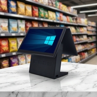 Sistema POS Todo en Uno Yanchip YX-U6 de 15.6 Pulgadas con Pantalla Táctil Capacitiva Windows, Intel I5, 8G+128G, Caja Registradora