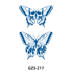 Nouveaux autocollants de <span class=keywords><strong>tatouage</strong></span> semi-permanents aux herbes, motif papillon et serpent, semi-artisanaux, pour hommes et femmes, tatouages d'armes réalistes - Product Image 5