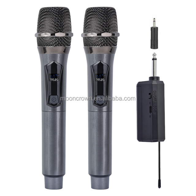 Professional Handheld Wireless Dynamic UHF Mic Rechargeable Stage Performance Microphone VHF Wireless Karaoke Mic for Church