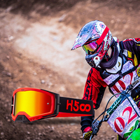 Masques de moto, lunettes de motocross et de course UV400 avec sangle personnalisable pour moto tout-terrain et moto de course