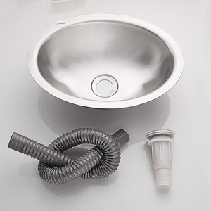 Évier ovale miniature en acier inoxydable SS304 pour camping-car, lavabo sous plan, sans plomberie, gain <span class=keywords><strong>de</strong></span> place pour <span class=keywords><strong>caravane</strong></span>, bateau, bar - Product Image 5