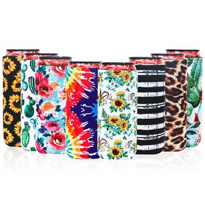 Manchons personnalisés pour canettes fines de 12 oz, porte-canettes isolant en néoprène, idéal pour les fêtes de Noël - Product Image 1