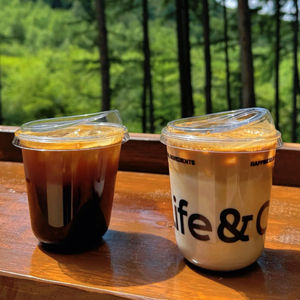 Bicchieri <span class=keywords><strong>di</strong></span> <span class=keywords><strong>Plastica</strong></span> per <span class=keywords><strong>Caffè</strong></span> e Acqua con Logo Stampato, Bicchieri per Succo con Coperchio, Monouso a Colori, 24Oz 12Oz 16oz Trasparenti in PET a Forma <span class=keywords><strong>di</strong></span> U 20 Oz - Product Image 1