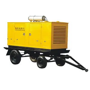 Genset diesel silencioso móvel 200kw 300kw 400kw 500kw poder Yuchai reboque 3 fase grupo gerador