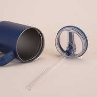 Gourde Isotherme Hydro Tumbler de Voyage Anti-Déversement en Acier Inoxydable Double Paroi de 40oz avec Paille Pliable, Meilleure Vente