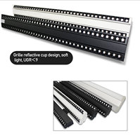 Tube LED Double face UGR 19 à faible éblouissement, panneau lumineux LED, lampe de Grille