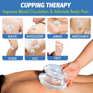 Ensemble de ventouses Offres Spéciales de haute qualité tasse de Massage en Silicone d'aspiration sous vide médicale transparente chinoise pour la <span class=keywords><strong>Cellulite</strong></span> du corps - Product Image 3