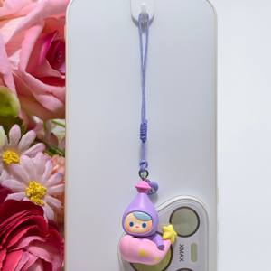 Autentico Cordino Charm 'Goodnight Starry Sky' da 12 cm con Design a Grani Carini, Nuvole e Stelle Cadenti per Telefono - Product Image 6