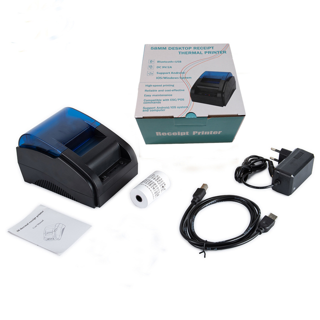 BETTER 58mm Desktop POS 58D Thermal Receipt Printer with 90mm/s Speed USB & Cashdrawer Port Compatible with Windows/Android/iOS