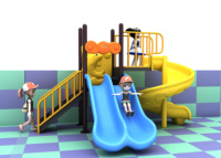 Juego de Columpios y Tobogán de Plástico para Interiores/Exteriores, para Jardín, Uso Educativo, Aeropuerto, Escuela, Parque de Atracciones, Área de Juegos, Ruiqi K91-k96
