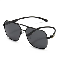 Lunettes surdimensionnées polarisées de haute qualité Lunettes de soleil PC TAC tendance de marque privée de Chine