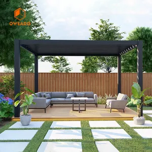 Oweado AS2047 standar TOMA pergola dipasang di dinding 4x5m pergolux tahan air pergola gazebo taman motor untuk pergola