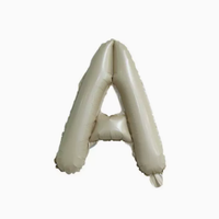 Ballon en aluminium en forme de lettre de l'alphabet de 16 pouces en gros pour la décoration de fête d'anniversaire, de mariage, de baby shower