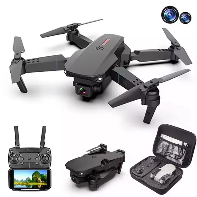 E88 Pro Foldable Drone with Dual Camera Long Range 600m Transmission App Control Beginner-Friendly FPV