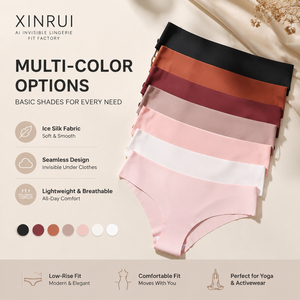 Slip Senza Cuciture in Spandex/Nylon per Donna, Intimo Invisibile a <span class=keywords><strong>Vita</strong></span> Bassa Traspirante, Produzione OEM ODM - Product Image 6