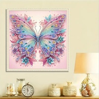 Kit de peinture diamant animal papillon 5D moderne en forme spéciale décoration de la maison à la main diamant Art peinture murale