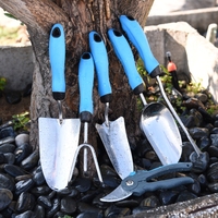Kit de herramientas de mano de jardín de acero inoxidable, alta calidad, resistente, con bolsa de jardín, 5 uds.