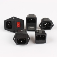 Prise de connecteur d'alimentation ca IEC C14 avec fusible et interrupteur pour connecteur d'adaptateur mâle de machine industrielle