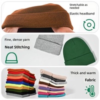 Gorros de Punto Jacquard con Logotipo Personalizado, Gorro de Invierno Acrílico Extra Grande para Esquí, Gorros de Color Sólido con Logotipo Bordado