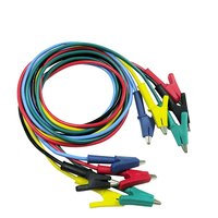 15Amp Alligator Clip Copper Conductor PVC Insulated Test Lead Set for Multimeter Probe