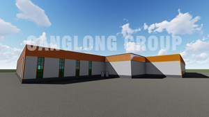 Bán Buôn Đúc Sẵn Cách Điện Thép Xây Dựng Kho Với Mái Bằng - Product Image 3