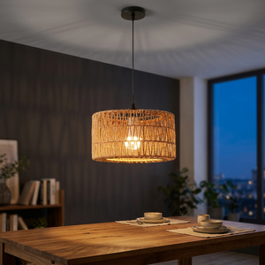 Handmade Wooden Rattan Oval Middle Floor Adjustable Height <b>Remote</b> <b>Control</b> E27 LED 2700K Energy Saving Boho Standing <b>Light</b> - Product Image 4