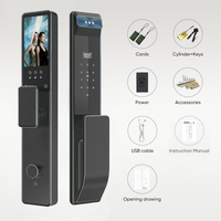 Serrure de porte principale intelligente de luxe avec écran et reconnaissance visuelle numérique pour maisons, vente en gros