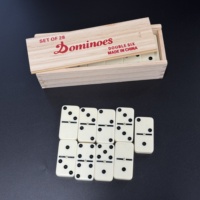 Lot de 28 dominos en mélamine, jeu de société classique de poche, sans logo (personnalisation en résine prise en charge)
