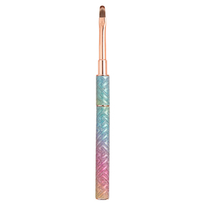 Pinceau à ongles à manche dégradé scintillant, poils en nylon, pour gel, liner, peinture, extension, outil de manucure - Product Image 4