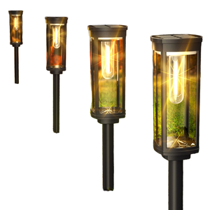 Luci Solari LED da Esterno Tsinye IP65 Impermeabili con Corpo in Cristallo, Luce Bianca Calda 2700K, CRI 85, Angolo di <span class=keywords><strong>Illuminazione</strong></span> 360° per Vialetti e Giardini - Product Image 2