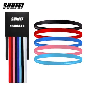 Sunfei-Diadema deportiva antideslizante unisex, cinta elástica para el pelo para correr, nadar, deportes al aire libre, diademas de baloncesto