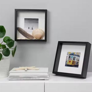 Wholesale Custom <strong>3D</strong> Wood <strong>Frames</strong> Deep Shadow <strong>Box</strong> in Black White Natural - Product Image 3
